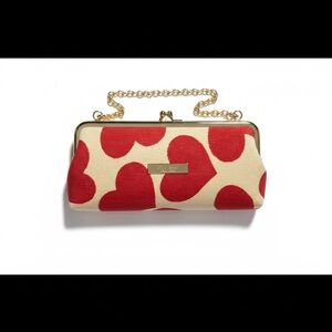 Mui Mui GWP Heart Patterned Clutch with Chain Strap